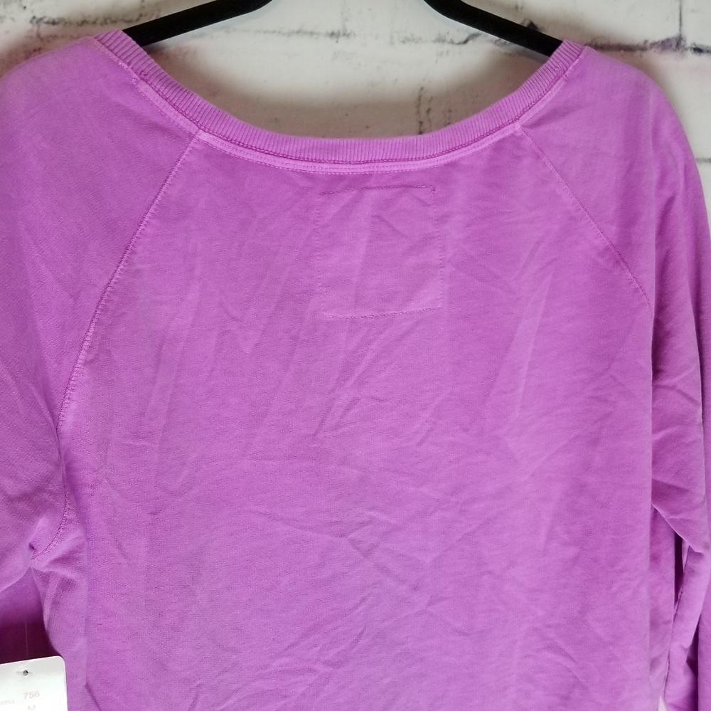 MIAMI STYLE DAYTONA BEACH FLORIDA FLORAL GRAPHIC PRINT LAVENDER SWEATSHIRT M NWT - Picture 9 of 12